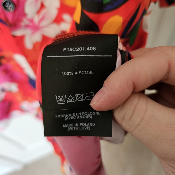 Ami Mens Floral Print Shirt with Camp Collar Size L - Picture 3 of 6